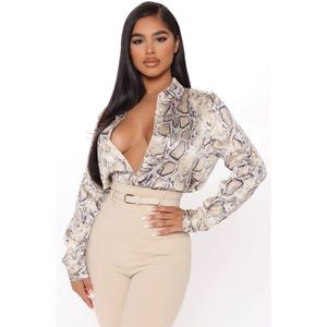 Snake print blouse